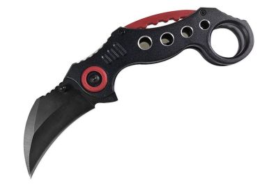 Stainless Steel Outdoor Folding Claw Knife (Color: black)